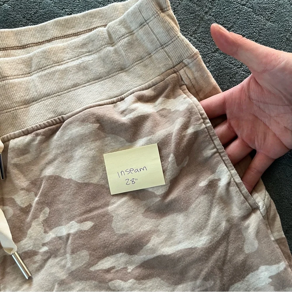 Athleta Cream camo Jogger Track Pants with Soft‎ Elastic Waistband - Picture 2 of 5